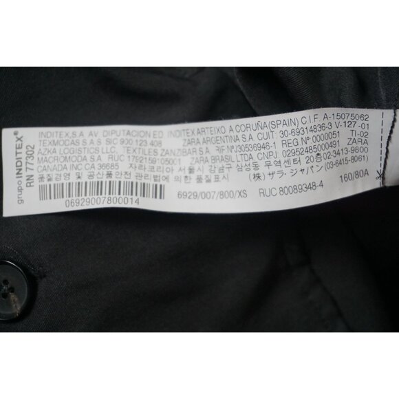 Zara TRF Black Button Front Mini Dress Short Sleeve – Size XS - Picture 4 of 6